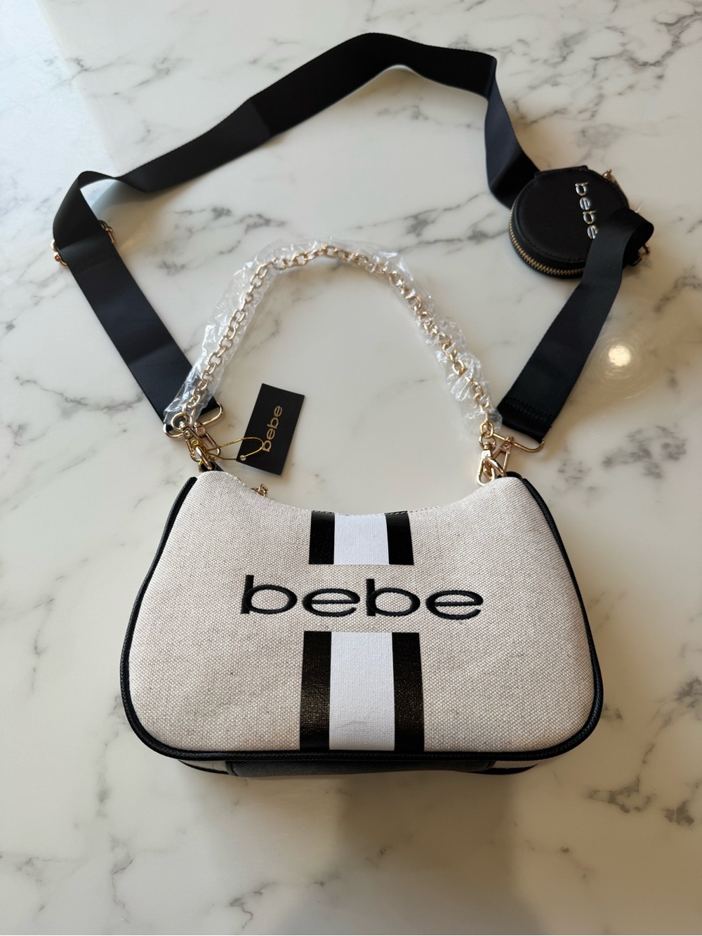 BEBE Canvas Crossbody bag